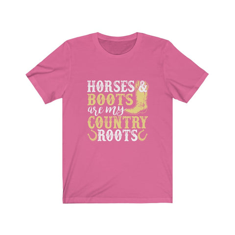 Image of Horses Boots Are My Country Roots - Unisex Tee