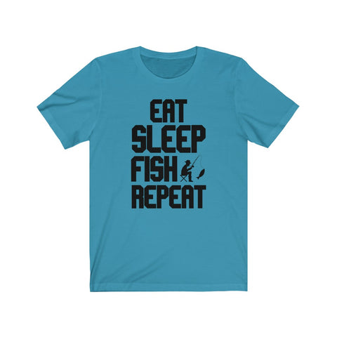 Image of Eat Sleep Fish Repeat - Unisex Tee