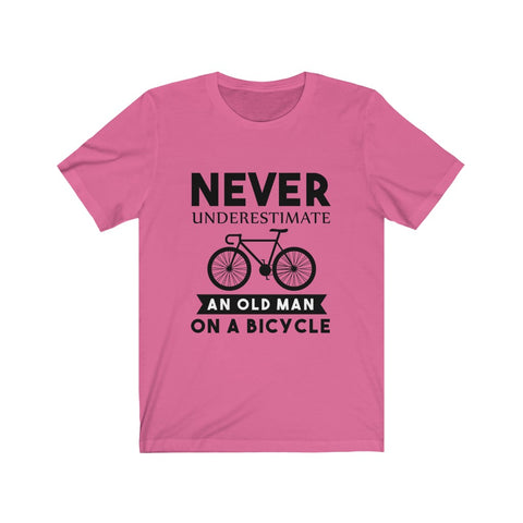 Image of Never Underestimate An Old Man On A Bicycle - Unisex Tee