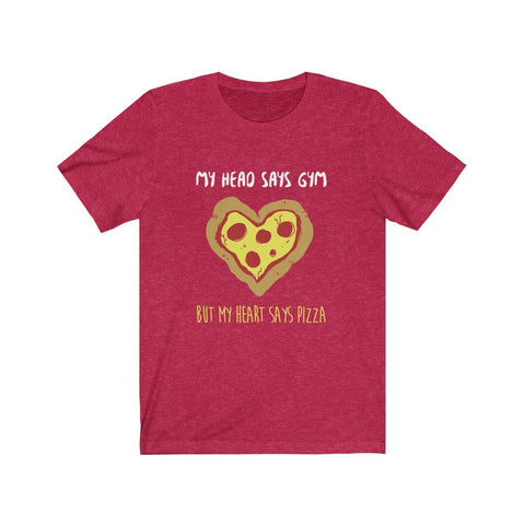 Image of My Heart Says Pizza - Unisex Tee