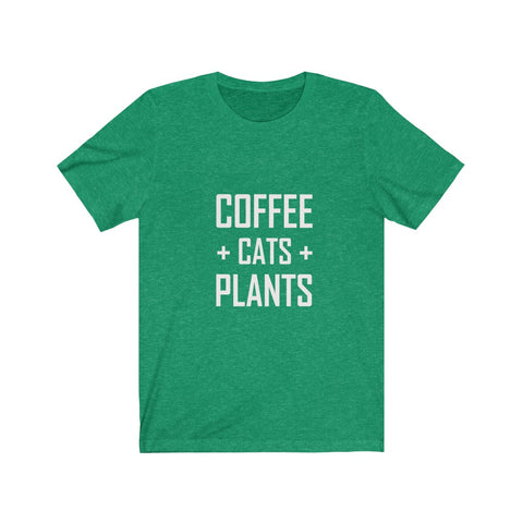 Image of Coffee Cats Plants - Unisex Tee