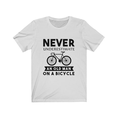 Image of Never Underestimate An Old Man On A Bicycle - Unisex Tee