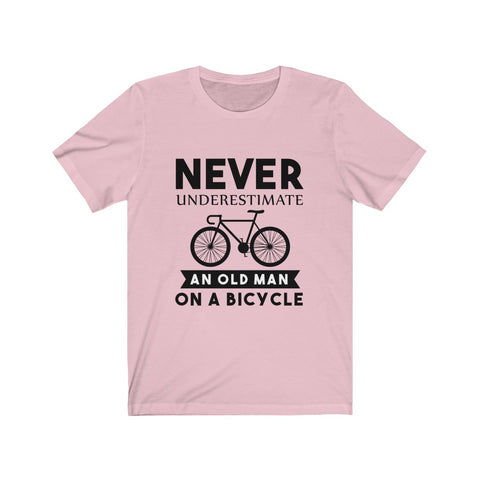 Image of Never Underestimate An Old Man On A Bicycle - Unisex Tee