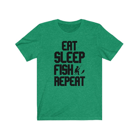 Image of Eat Sleep Fish Repeat - Unisex Tee